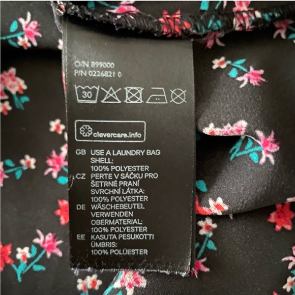 Dark Ditsy Floral Print Lace Trim Camisole - Picture 5 of 6